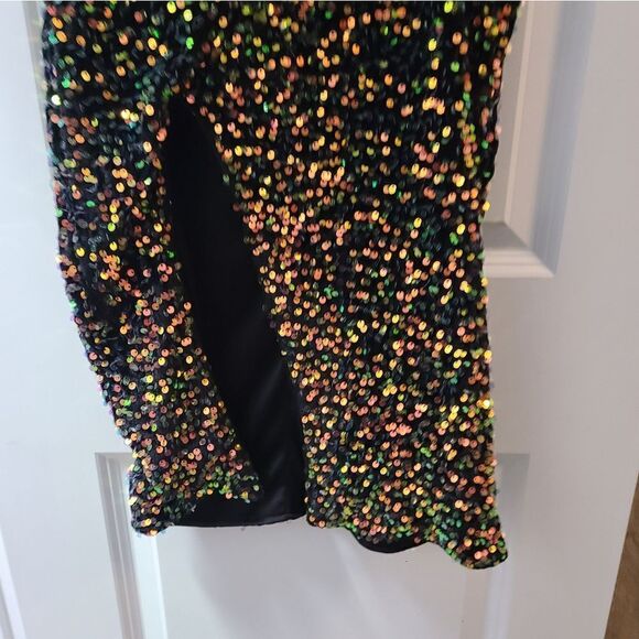 Sequin Bae Bodycon Cut Out Waist Formal Cocktail Dress - Picture 6 of 13